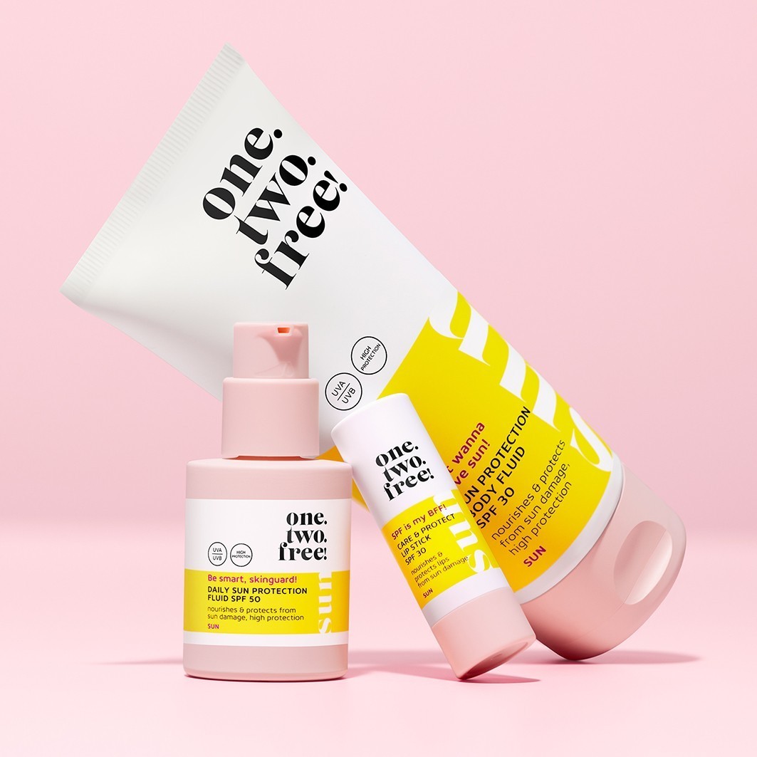 one.two.free! Opaľovací telový fluid s SPF 30 – 200 ml