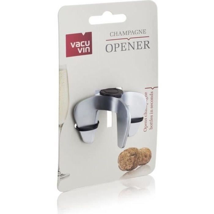 Saca-rolhas - VACUVIN - Abridor de champanhe com garra - Design ergonômico - Plástico ABS - Compacto