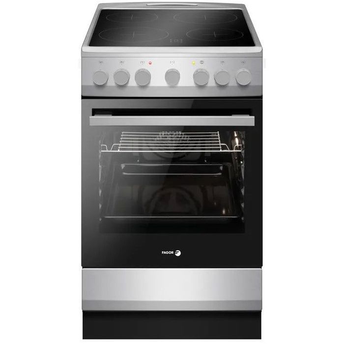 Placa vitrocerâmica - FAGOR-FACV203S - 4 queimadores - 62 L - 50 x 60 cm - Prateada