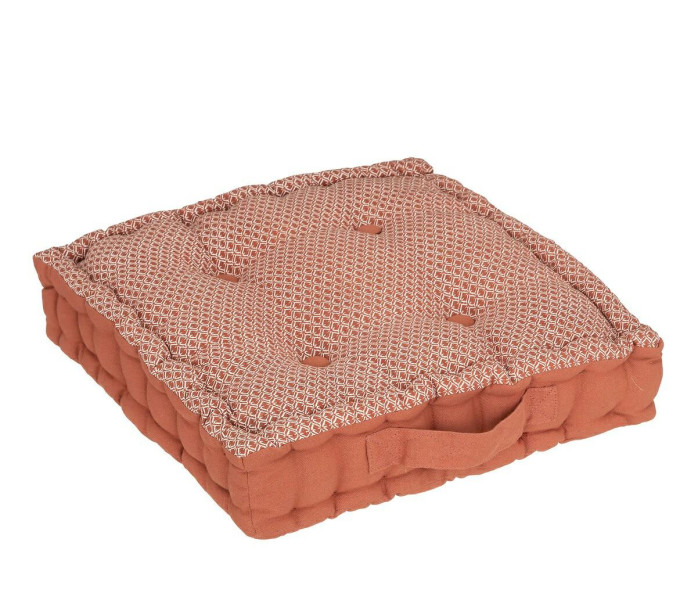 PODUSZKA/SIEDZISKO Shipy terracotta beż BAWEŁNIANA pikowana