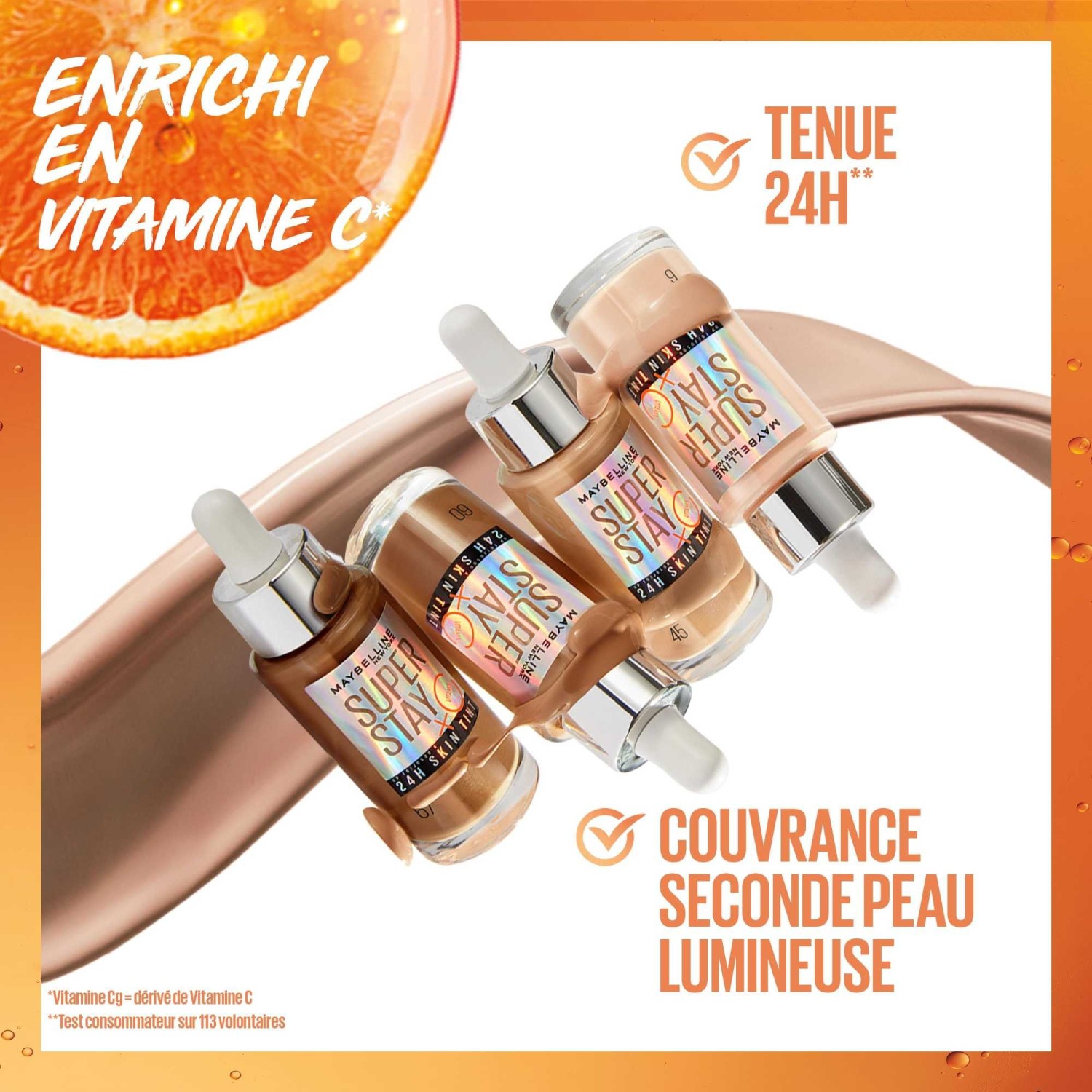 Maybelline Fluide de teint seconde peau couvrance modulable