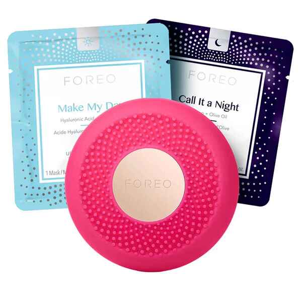 FOREO UFO Mini -kasvonaamio kuivalle iholle, fuksianpunainen