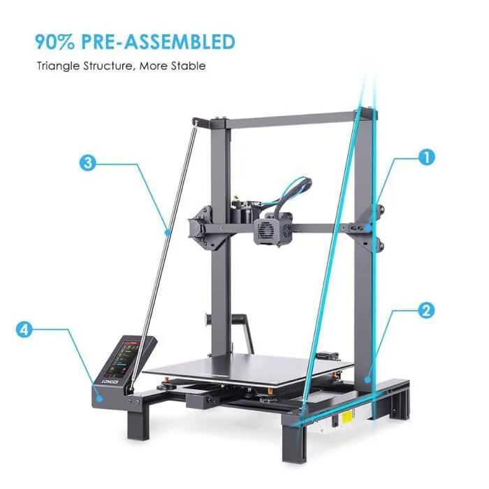 Longer LK5 PRO FDM 3D Printer - Print Volume 300x300x400mm - 90% Pre-assembled