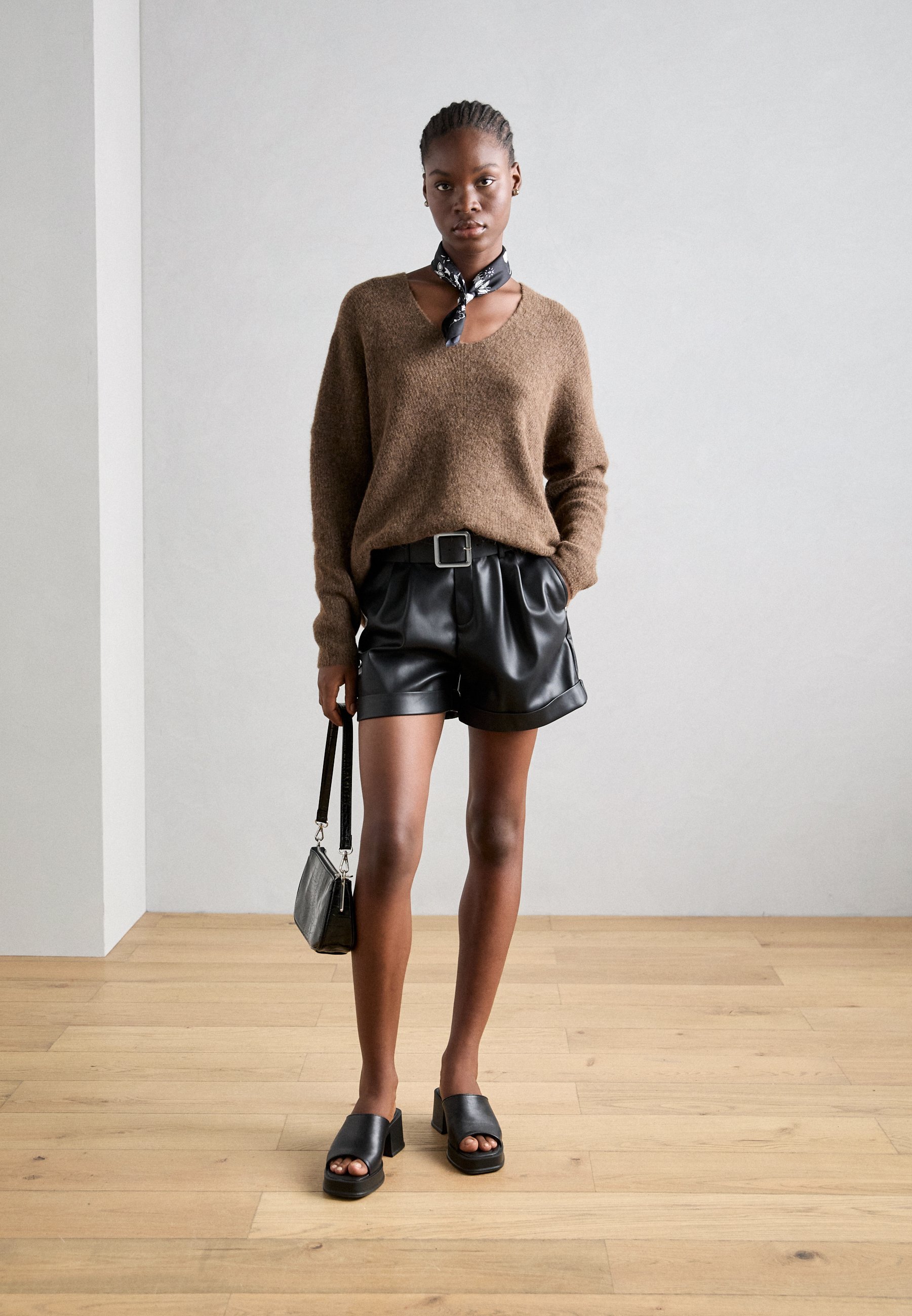 Mos Mosh THORA V-NECK - Jumper - rain drum