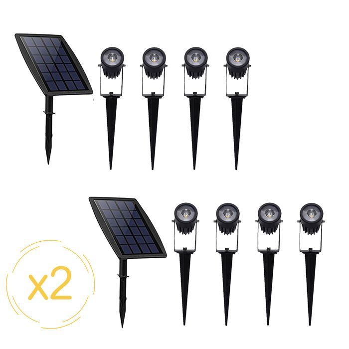 Refletores solares multispot EZIlight® - 2 pacotes com 4 lâmpadas cada
