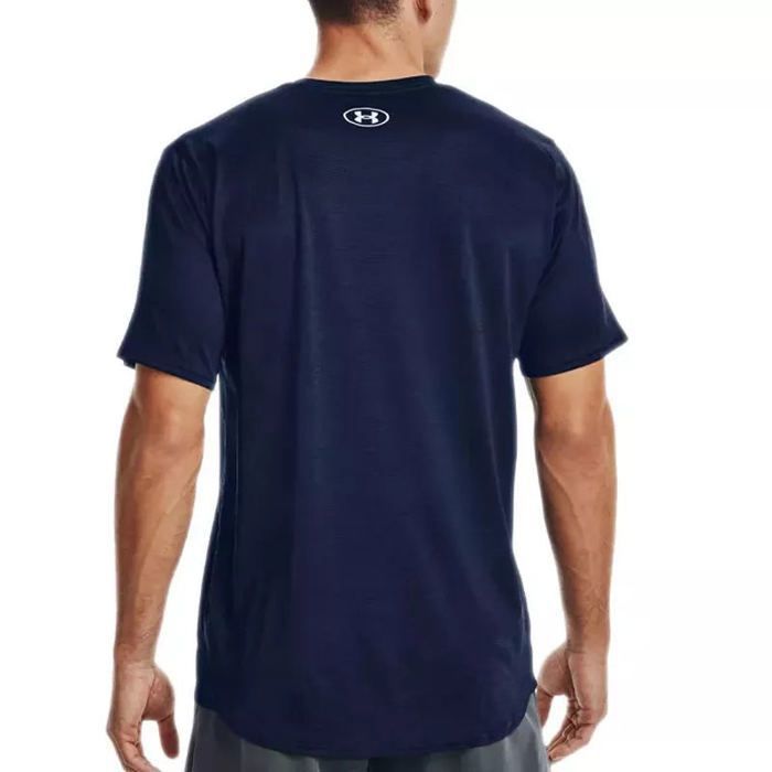 Camiseta Fitness - UNDER ARMOUR - TRAINING VENT GRAPHIC - Azul Marinho - Manga Curta - Respirável