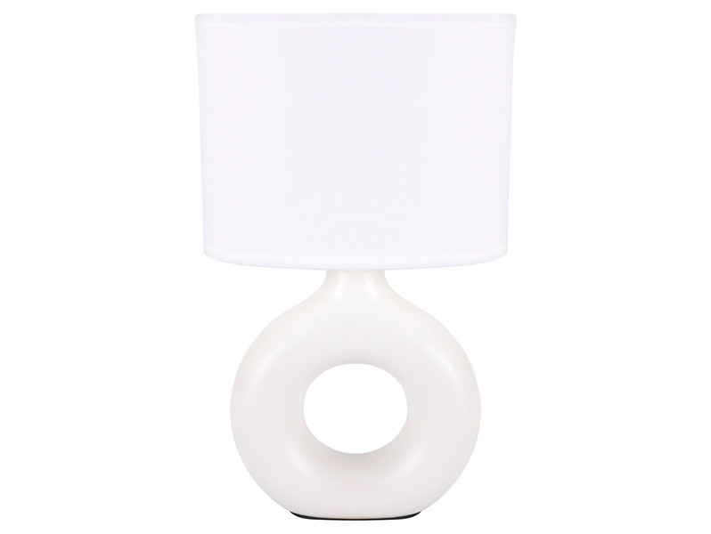 Lampa stołowa Golf tkaninowa biała