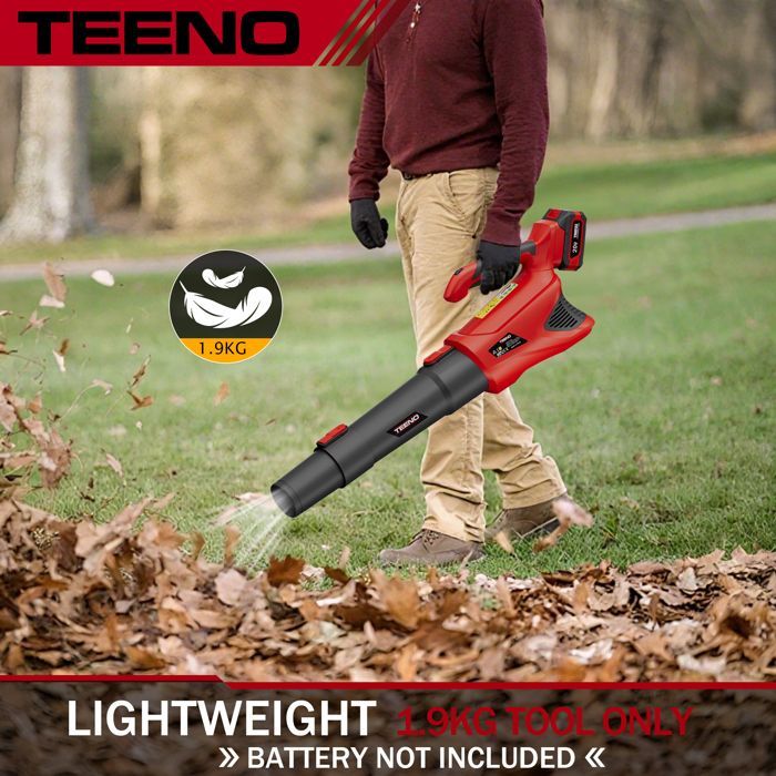 Souffleur de feuilles sans fil - TEENO - 20V 4,0Ah - Autonomie 20-50 min - 5 vitesses