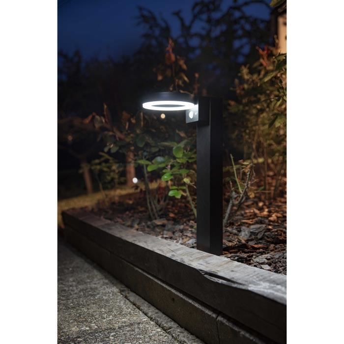 Zonnebollard - GALIX - G4590B - Zeer helder - Roestvrij staal (wandlampoptie beschikbaar) met bewegingssensor - H50 cm - 1000 Lumen
