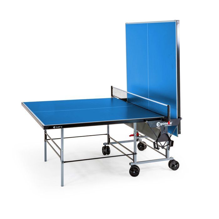 Table tennis table - SPONETA - S3-47 e - Folding - Outdoor use - Half-height lift-up playing surface - Grey and blue