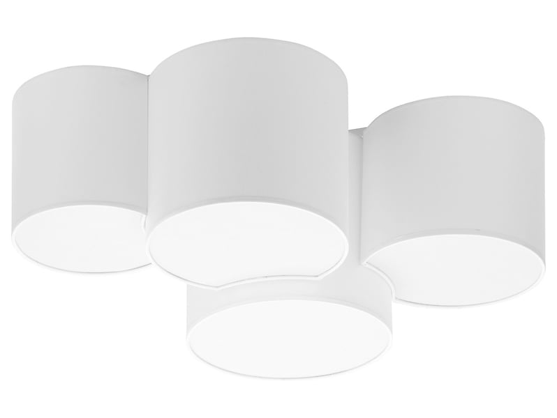 Lampa sufitowa Mona 4-punktowa tkaninowa biała