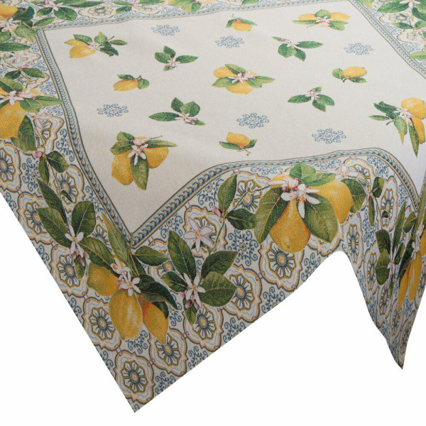 Obrus gobelinowy cytryny 100x100 – elegancja i styl