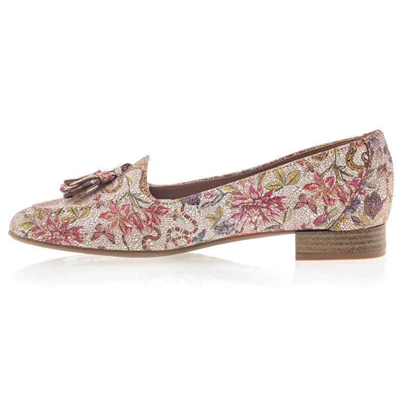 Flerfärgade loafers/båtskor för kvinnor