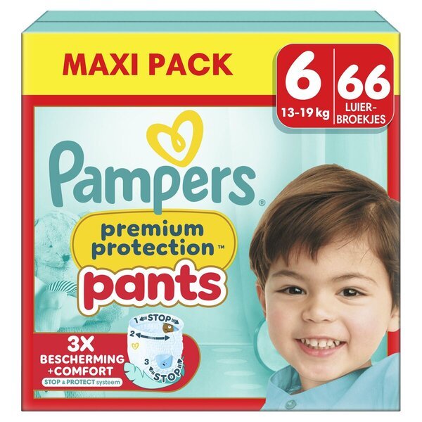 „Pampers Premium Protection Pants“ sauskelnės, 6 dydis (13–18 kg), 66 vnt.