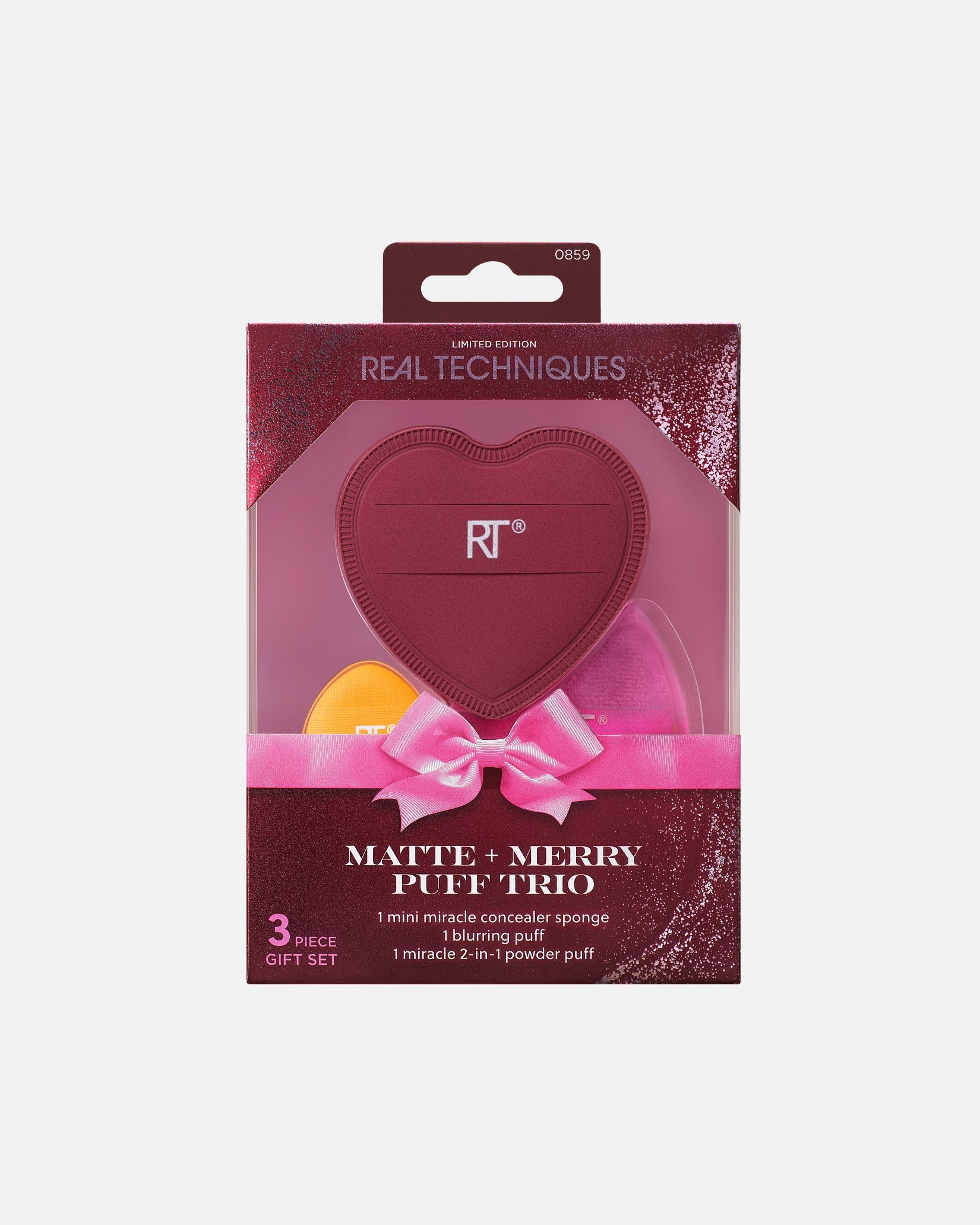 „Real Techniques“ makiažo priedas – „Trio Matte“ + „Merry Puff“ – 1 „Stück“
