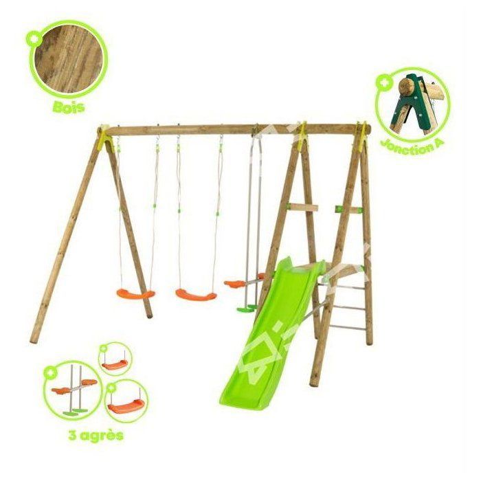 TRIGANO Topwood TUTTI 2.30m Wooden Play Area - 6 children