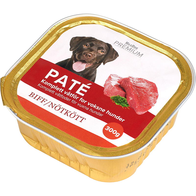 MaxDog Hundfoder 300 g nötpaté MaxDog
