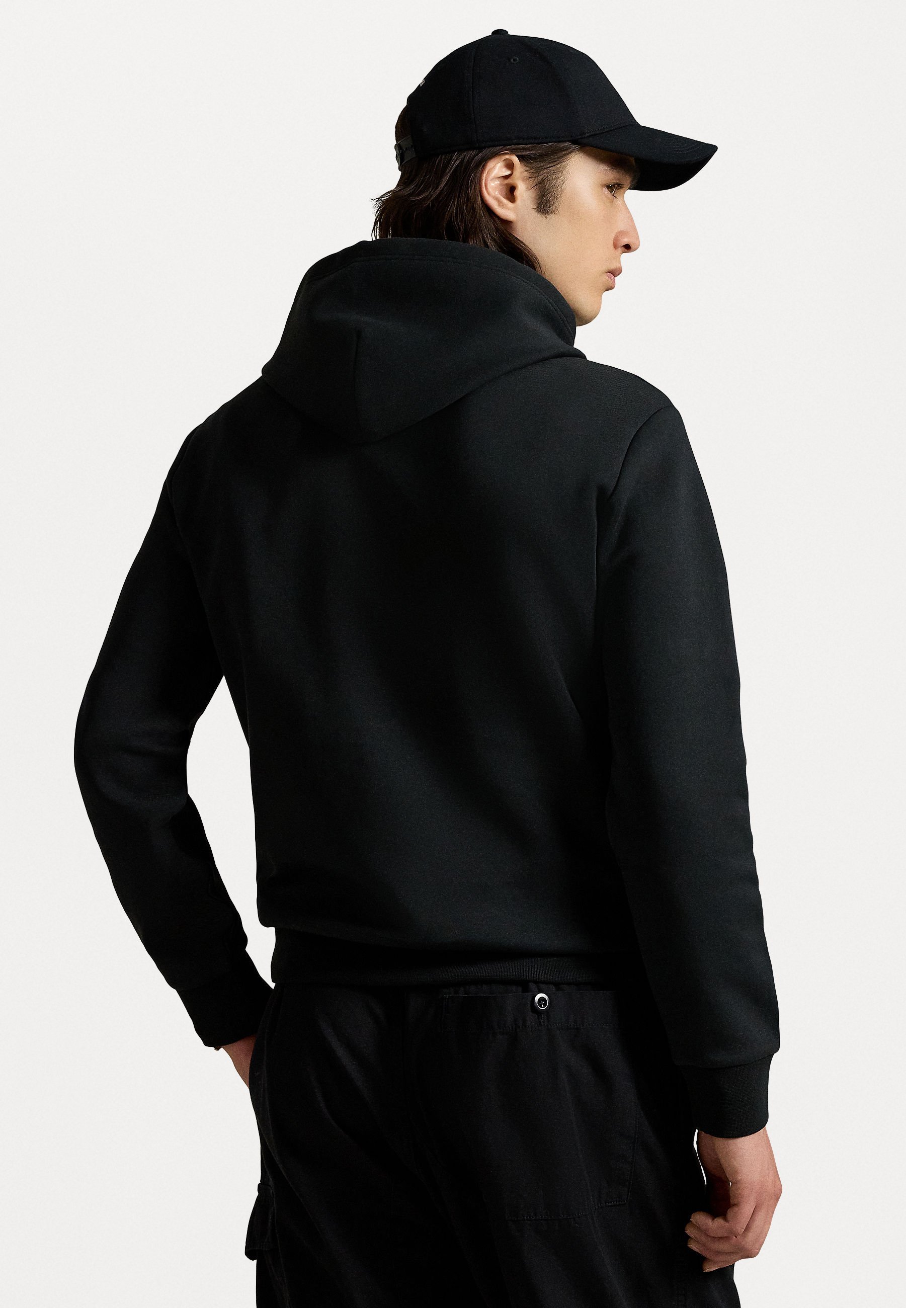Felpa con cappuccio Polo Ralph Lauren LOGO DOUBLE-KNIT - nera