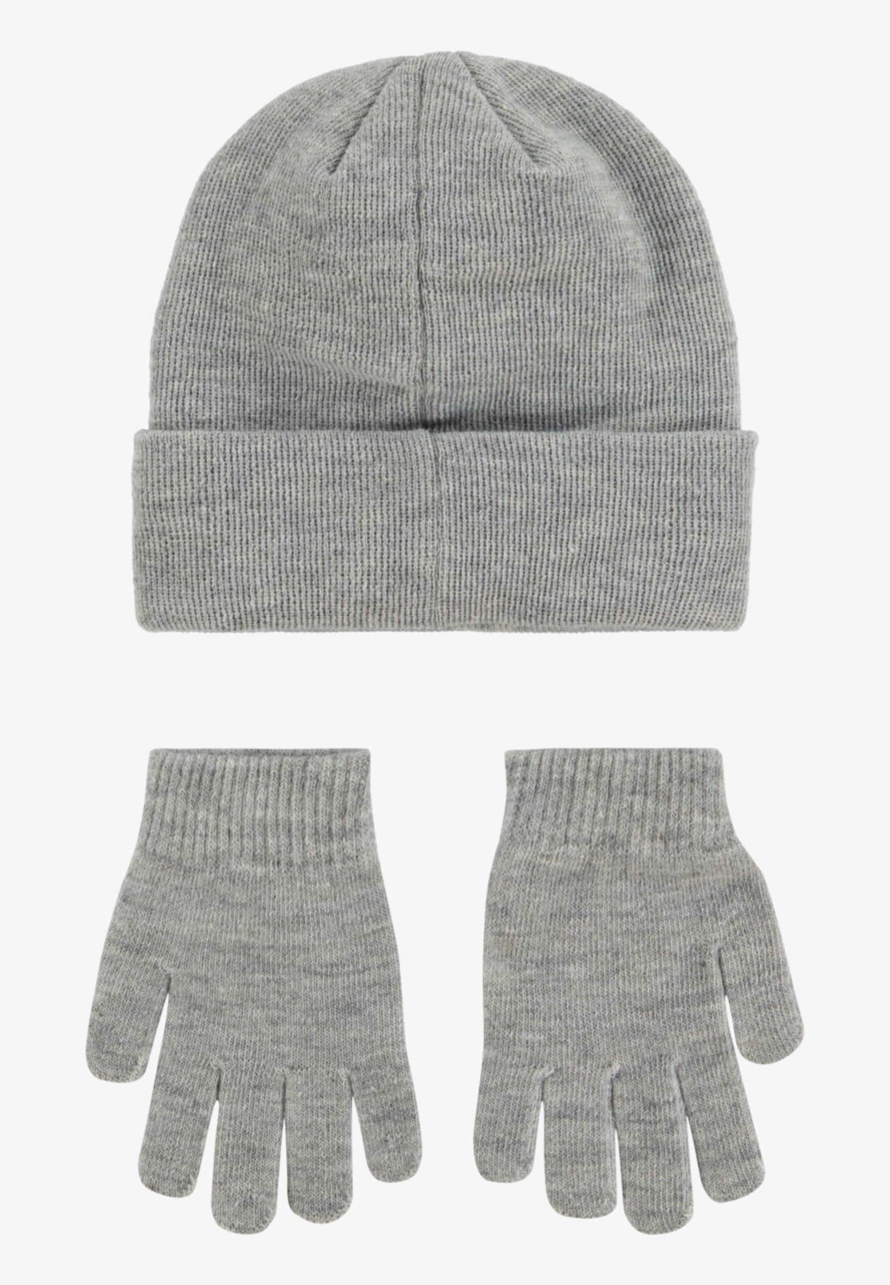 Ensemble unisexe Nike Sportswear CLUB BEANIE GLOVE - Gants - gris chiné foncé