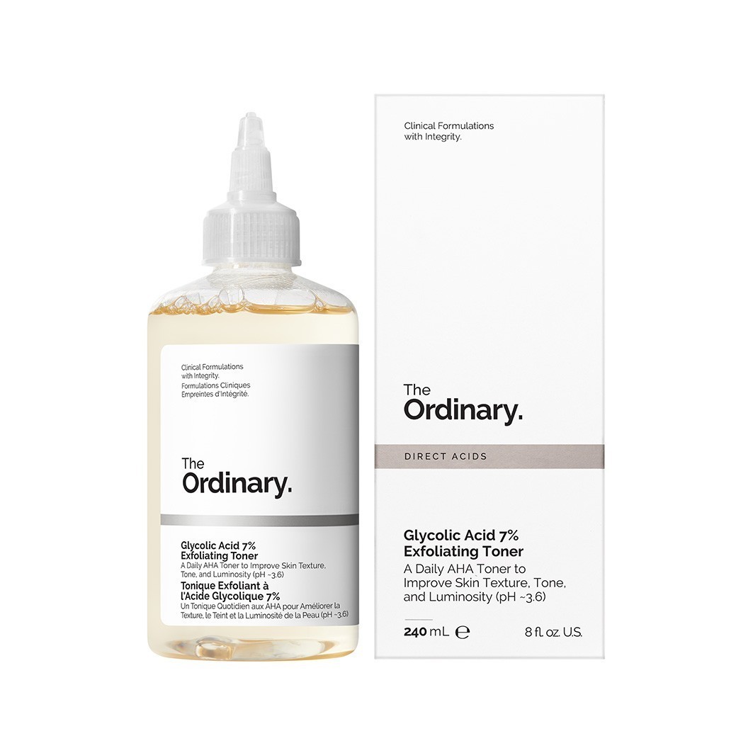 „The Ordinary“ šveičiamasis veido tonikas su 7 % glikolio rūgštimi – 100 ml