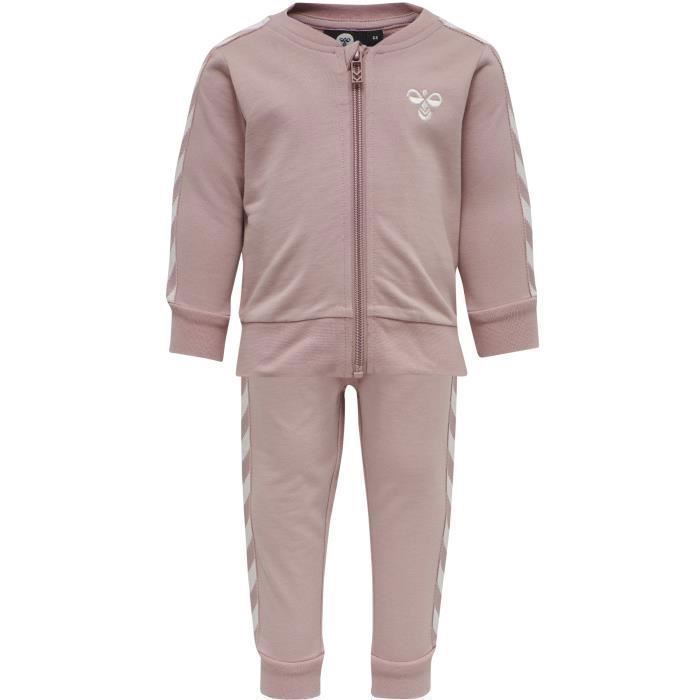 Chándal Hummel para bebé niña, color morado con cuentas, 100% algodón - Multideporte