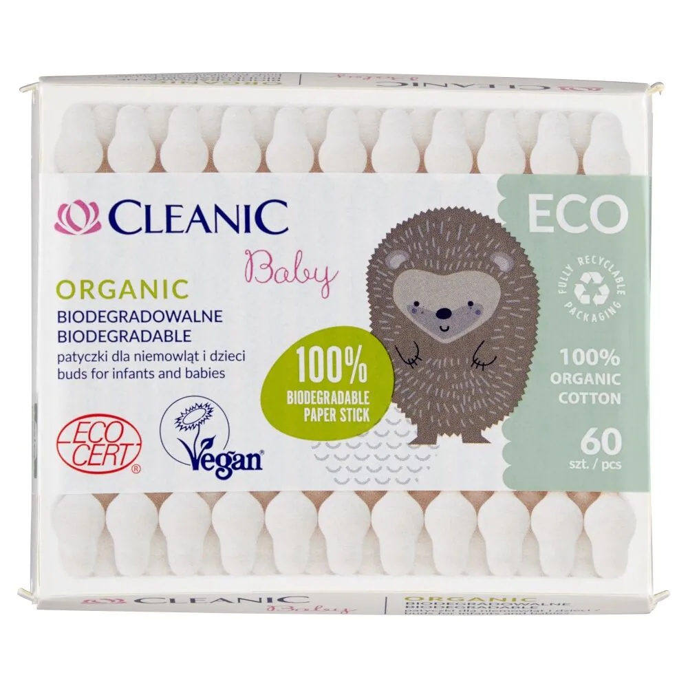 Cleanic Baby Eco Patyczki Dla niemowląt i Dzieci