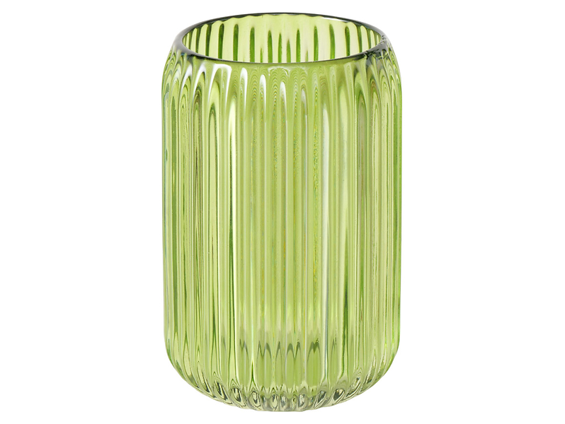 Świecznik szklany na tealight Hygge 12,5 cm jasnozielony
