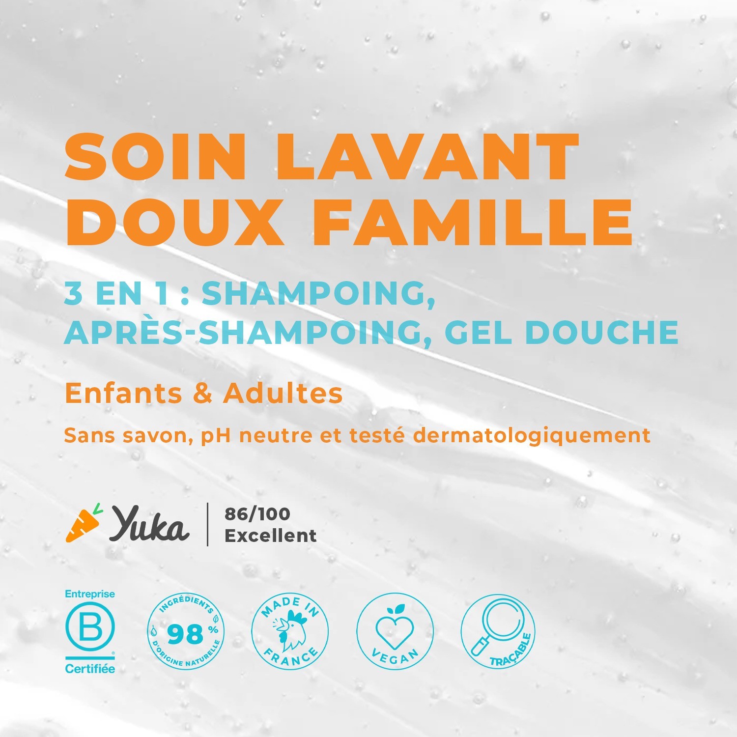 Energie Fruit soin lavant doux corps & cheveux - enfants & adultes - parfum abricot