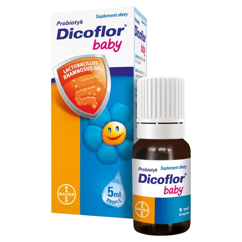 Dicoflor Baby, Probiotyk dla niemowląt i dzieci, Krople doustne