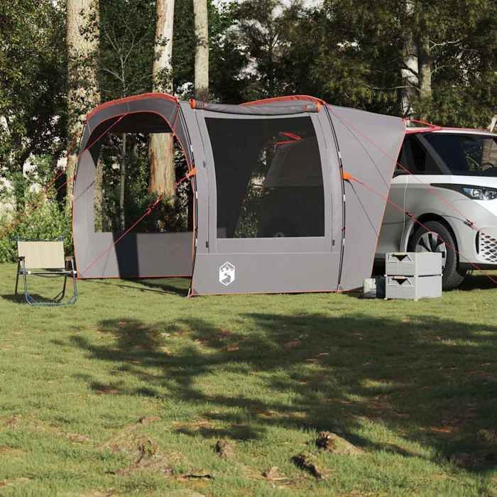 vidaXL Tienda de campaña impermeable gris y naranja para coche, tienda de campaña, tienda de jardín, refugio exterior, tienda de camping, refugio 4009514