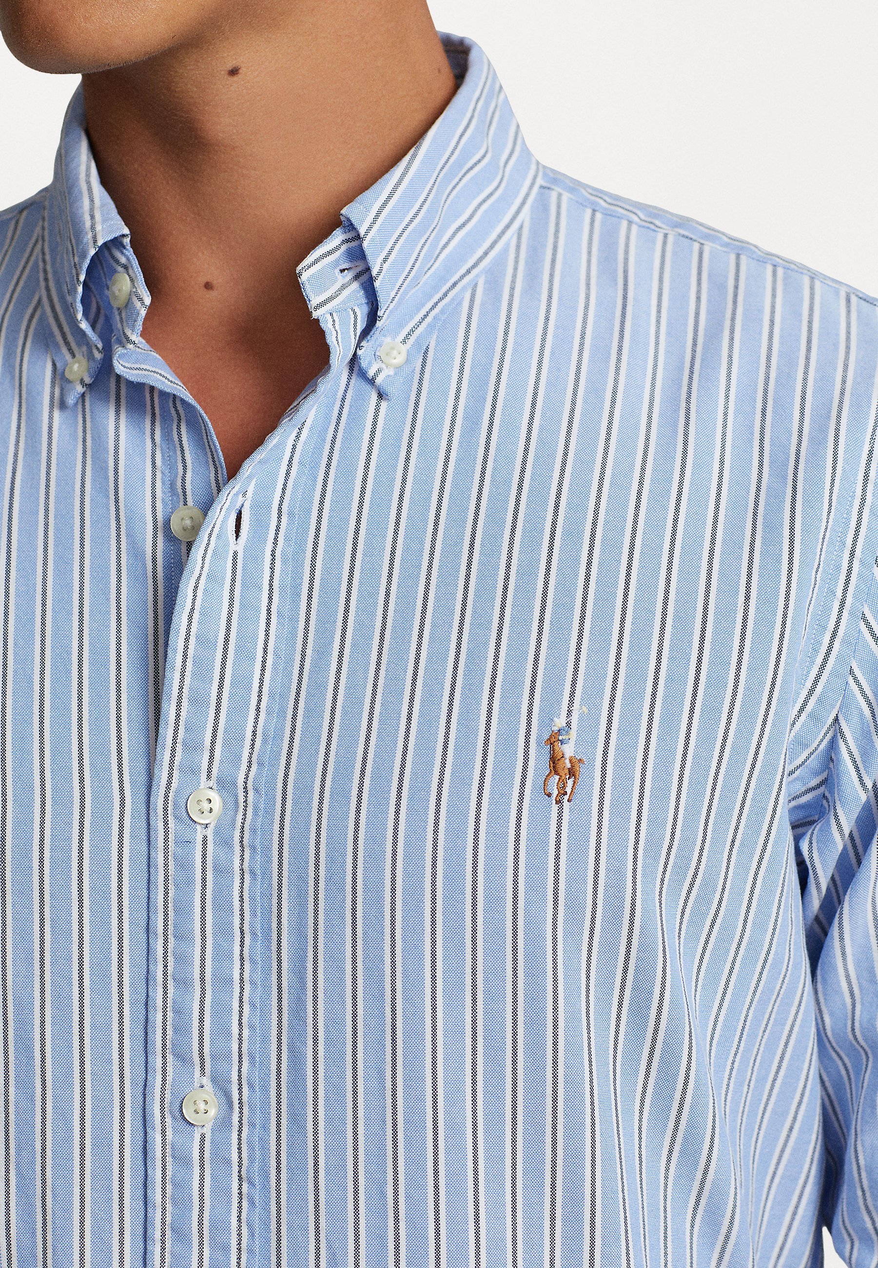 Camicia Oxford a righe su misura Polo Ralph Lauren - Camicia - blu/bianca