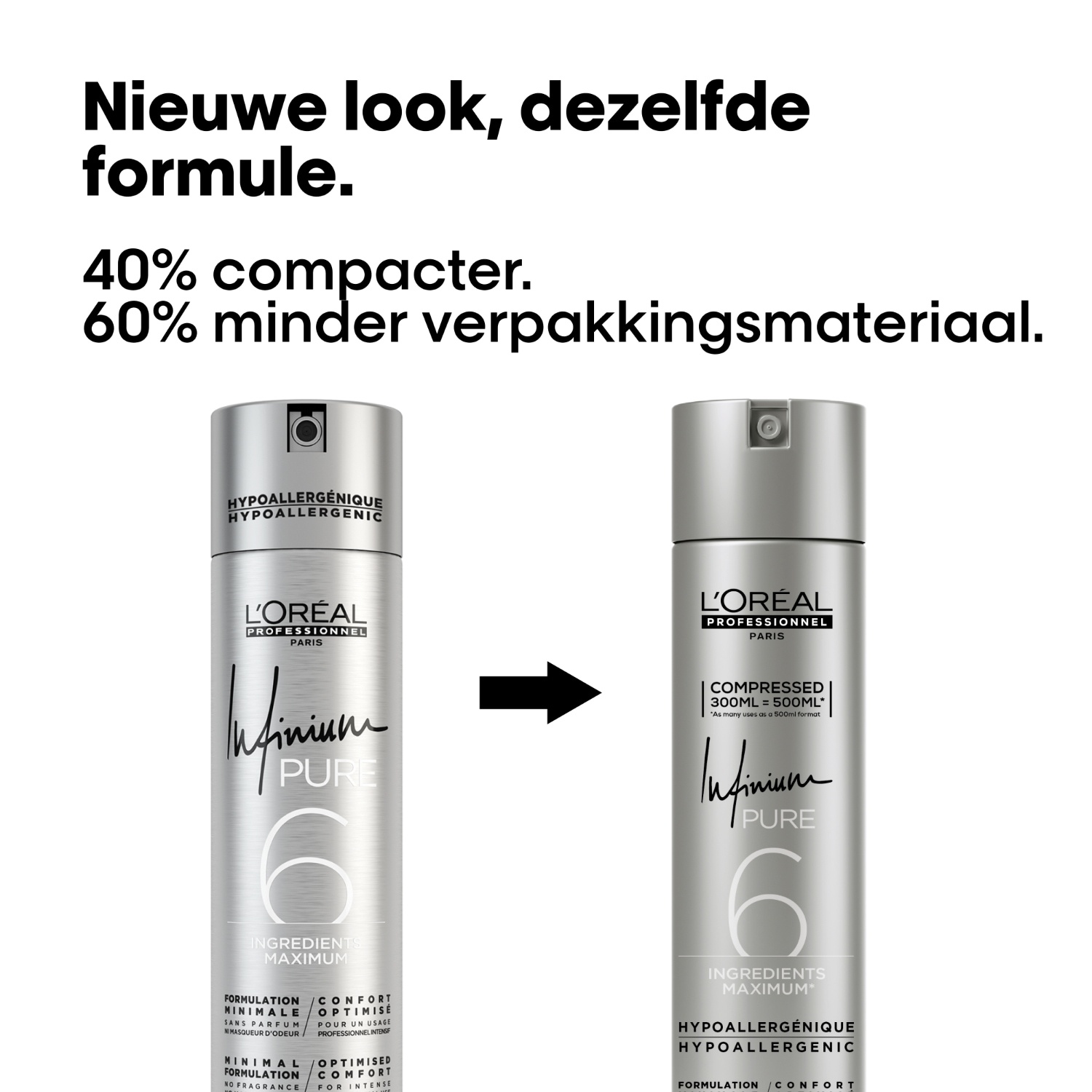 L'Oréal Professionnel plaukų lakas Infinium Pure Strong - 300 ml