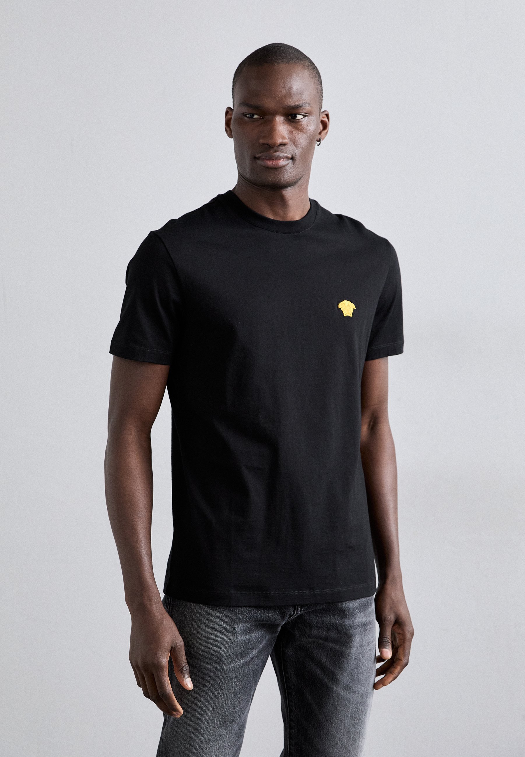 Versace COMPACT MEDUSA POP EMBROIDERY - Basic T-shirt - zwart