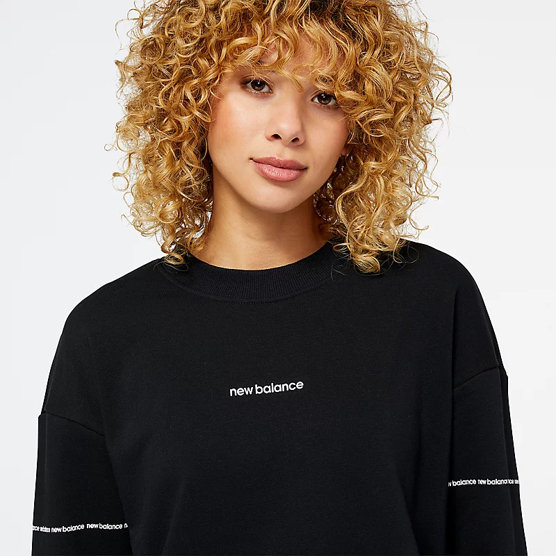 Femme NB Essentials Winter Crew - CZARNY