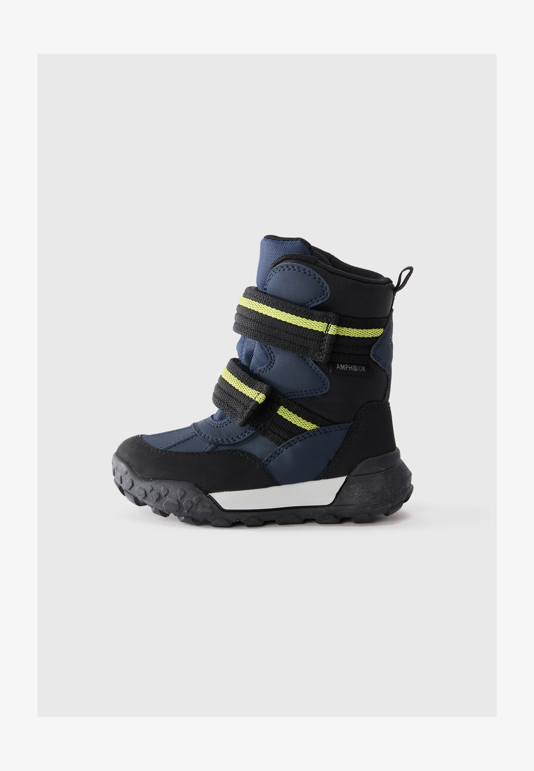 Geox TREKKYUP - Winterlaarzen - marineblauw/limoengroen