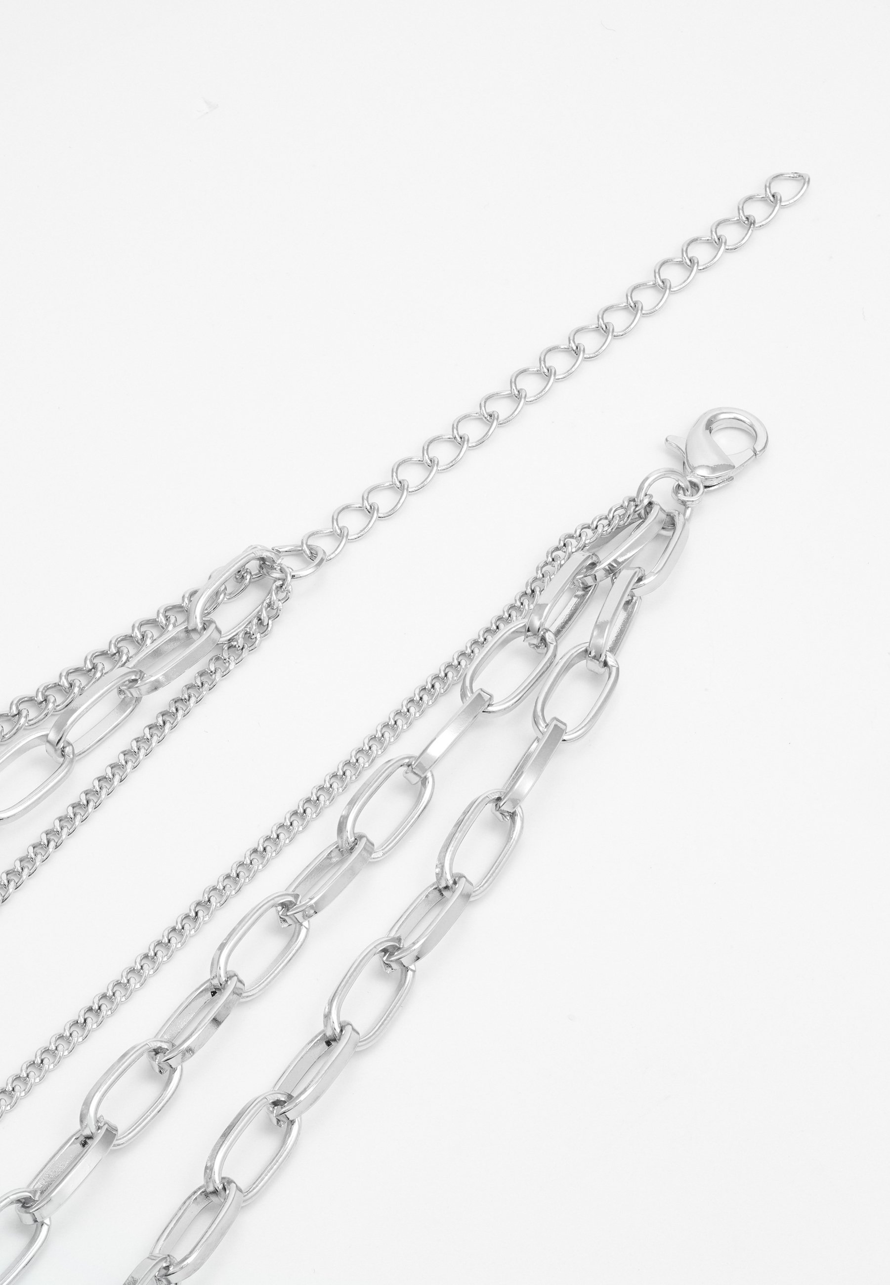 Urban Classics gelaagde kruisketting unisex - Ketting - zilverkleurig