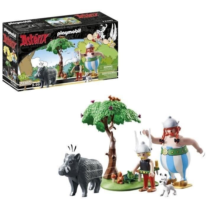 PLAYMOBIL 71160 Asterix: A Caçada ao Javali, com Asterix, Obelix e Dogmatix, 52 peças, para crianças a partir de 5 anos.
