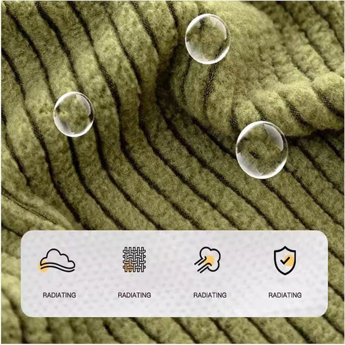 Capa de sofá em jacquard elástico - MHY® - 235-300 cm - Verde - Resistente a riscos - Impermeável - Respirável