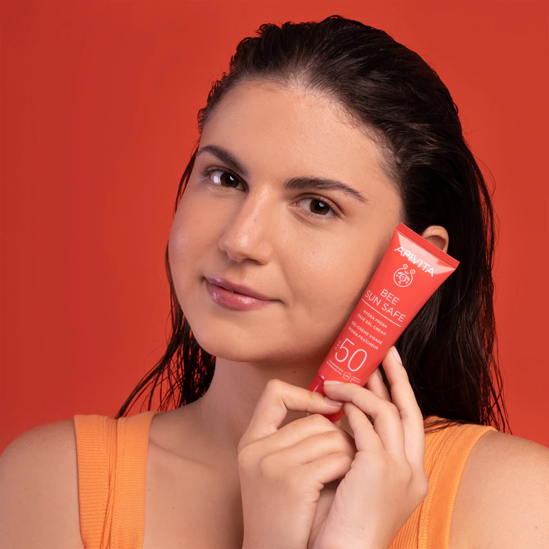 Apivita Bee Sun Safe Hydra Fresh Gesichtsgel-Creme LSF 50