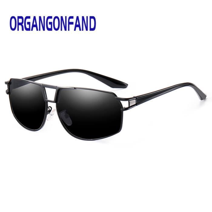 ORGANGONFAND Square Polarized Sunglasses for Men's Driving Glasses - Brown