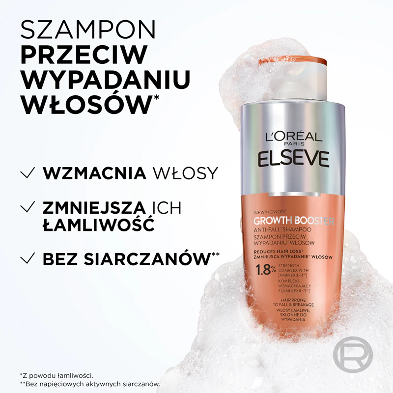 L'Oréal Paris Elseve Growth Booster šampón proti vypadávaniu vlasov