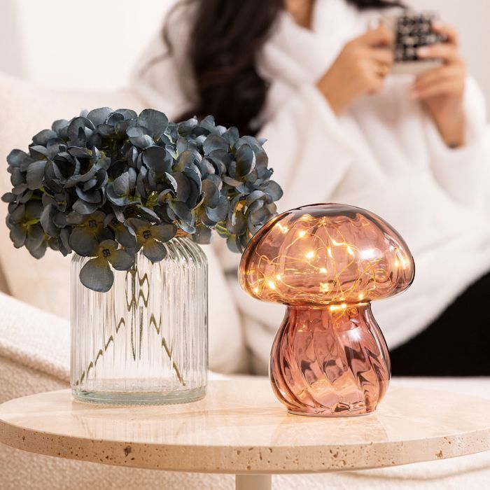 Lampe à poser LED Malu rose antique H15cm - Atmosphera Créateur d'intérieur