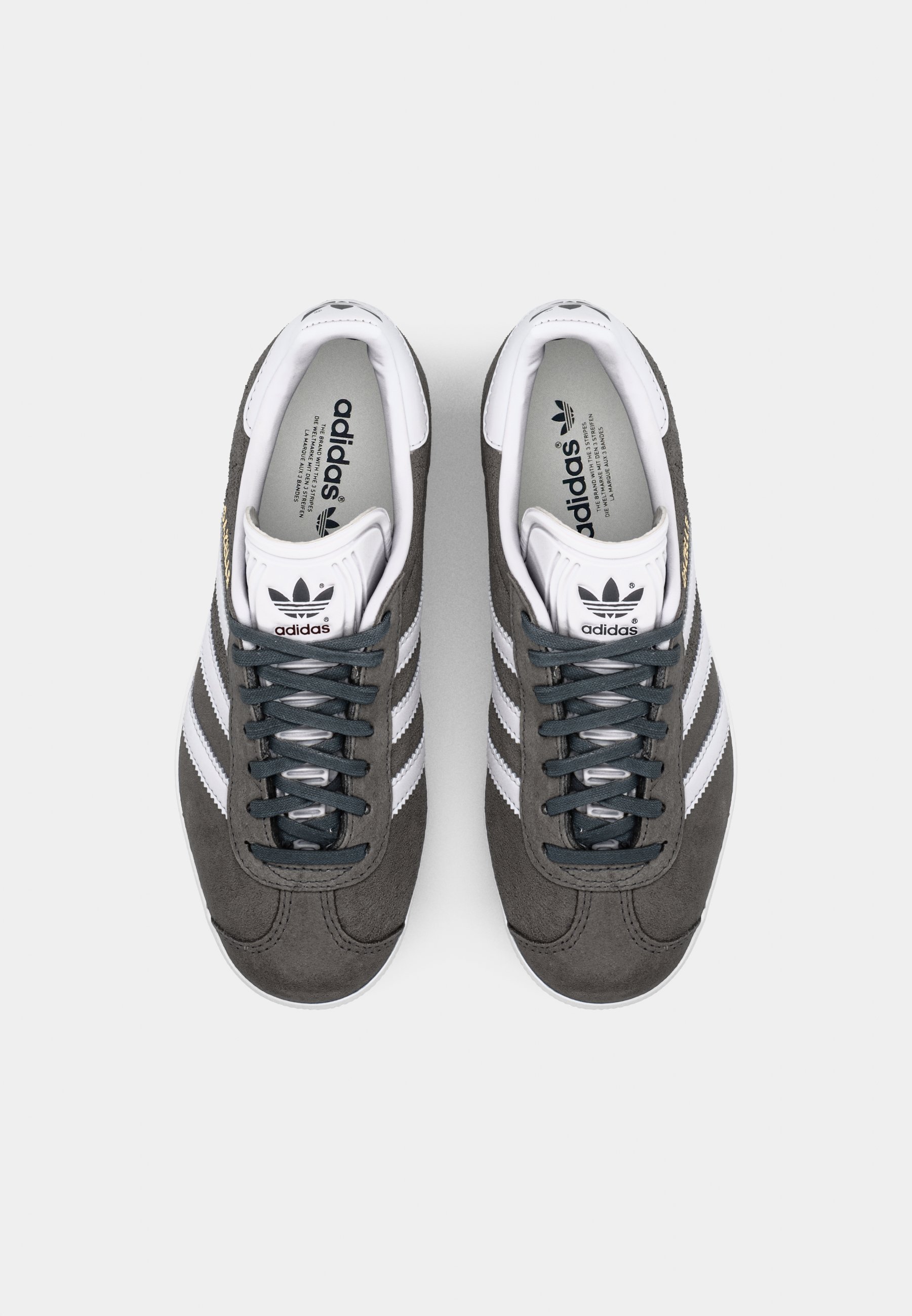 adidas Originals GAZELLE UNISEX - Sneakers - dgh effen grijs/wit/goudkleurig metallic
