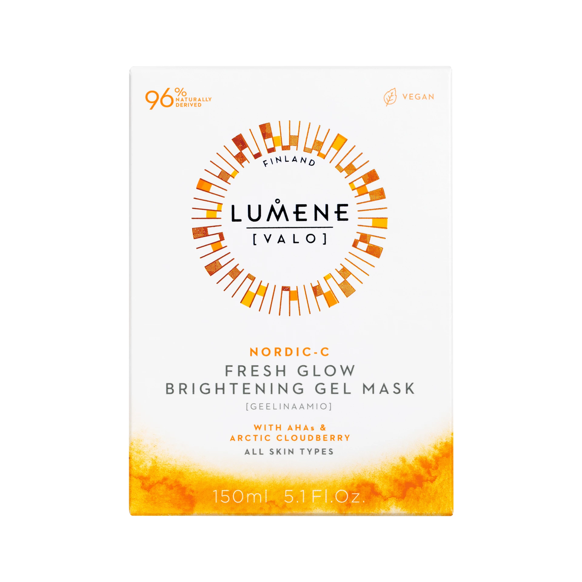 Nordic-C Fresh Glow гел маска за осветљавање 150 мл - Lumene