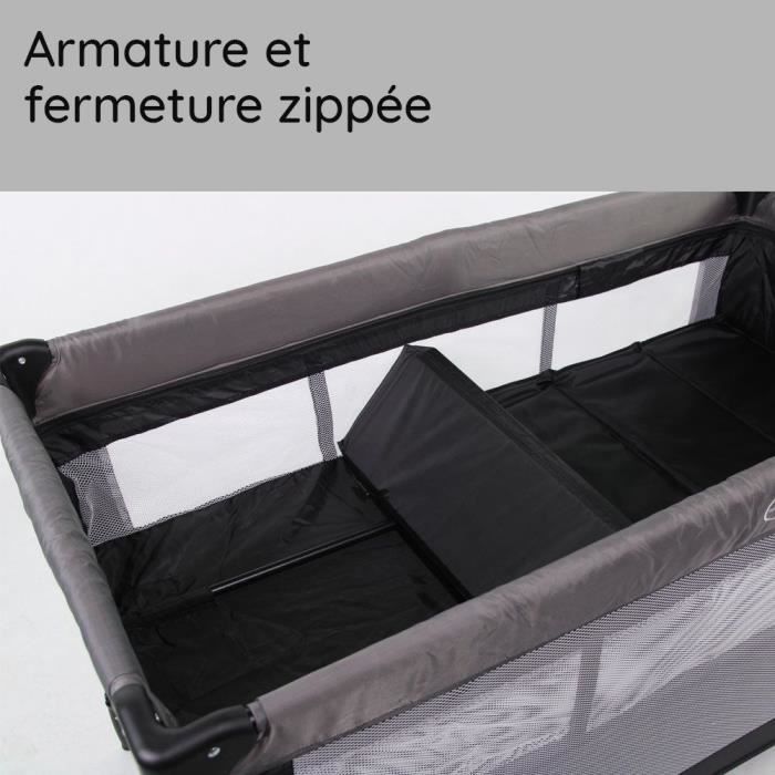 SODA 2-Level Baby Travel Cot - Travel Cot with 2 Height Settings - Easy to Fold - 15kg Max