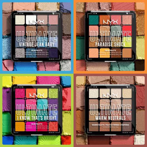 Paletă de farduri Nyx Pmu Ultimate Shadow, 16 farduri - Nuanțe neutre calde