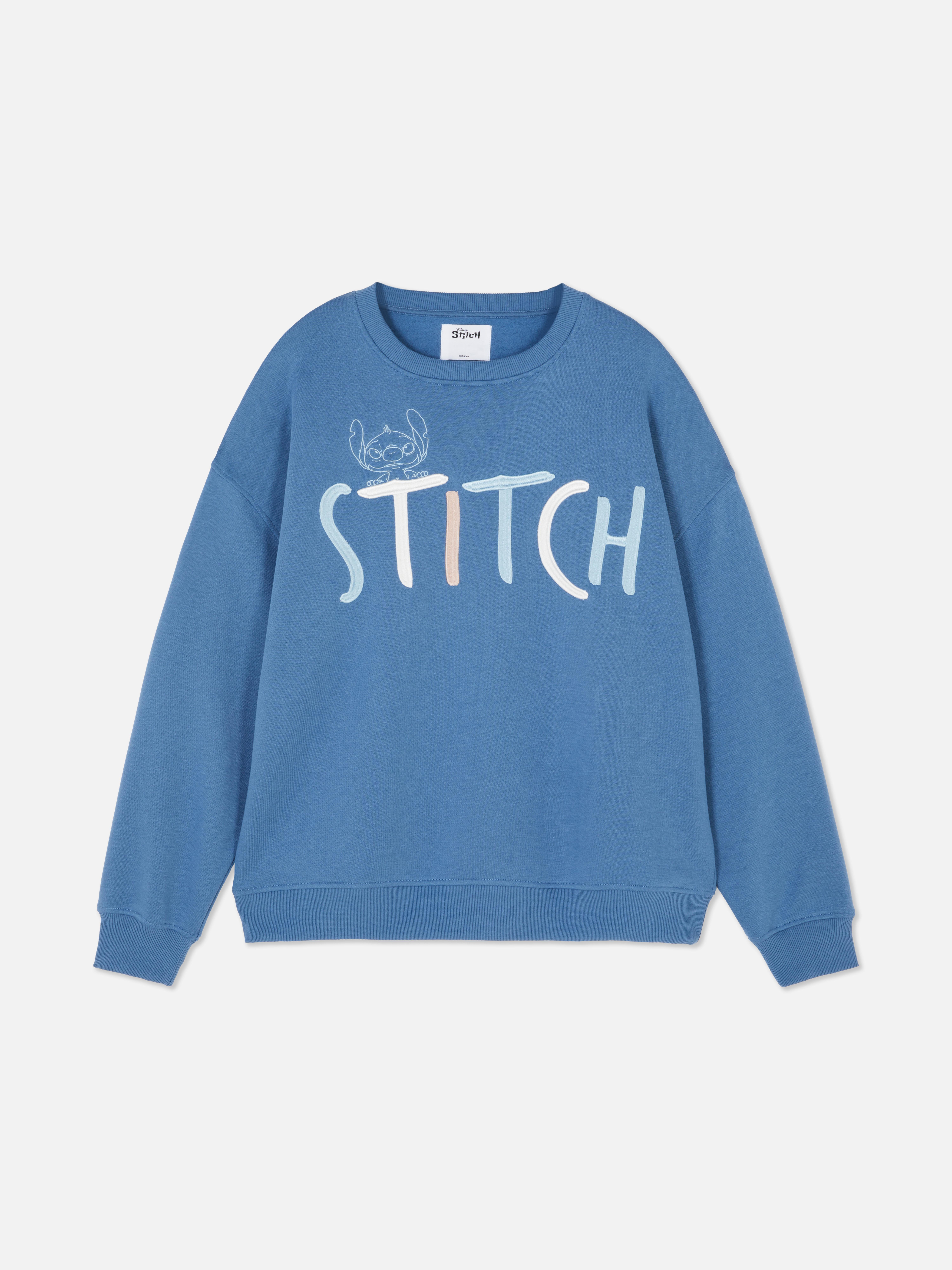 Hanorac asortat cu croială lejeră Hanorac albastru Disney's Stitch cu croială lejeră și imprimeu Stitch impresionant