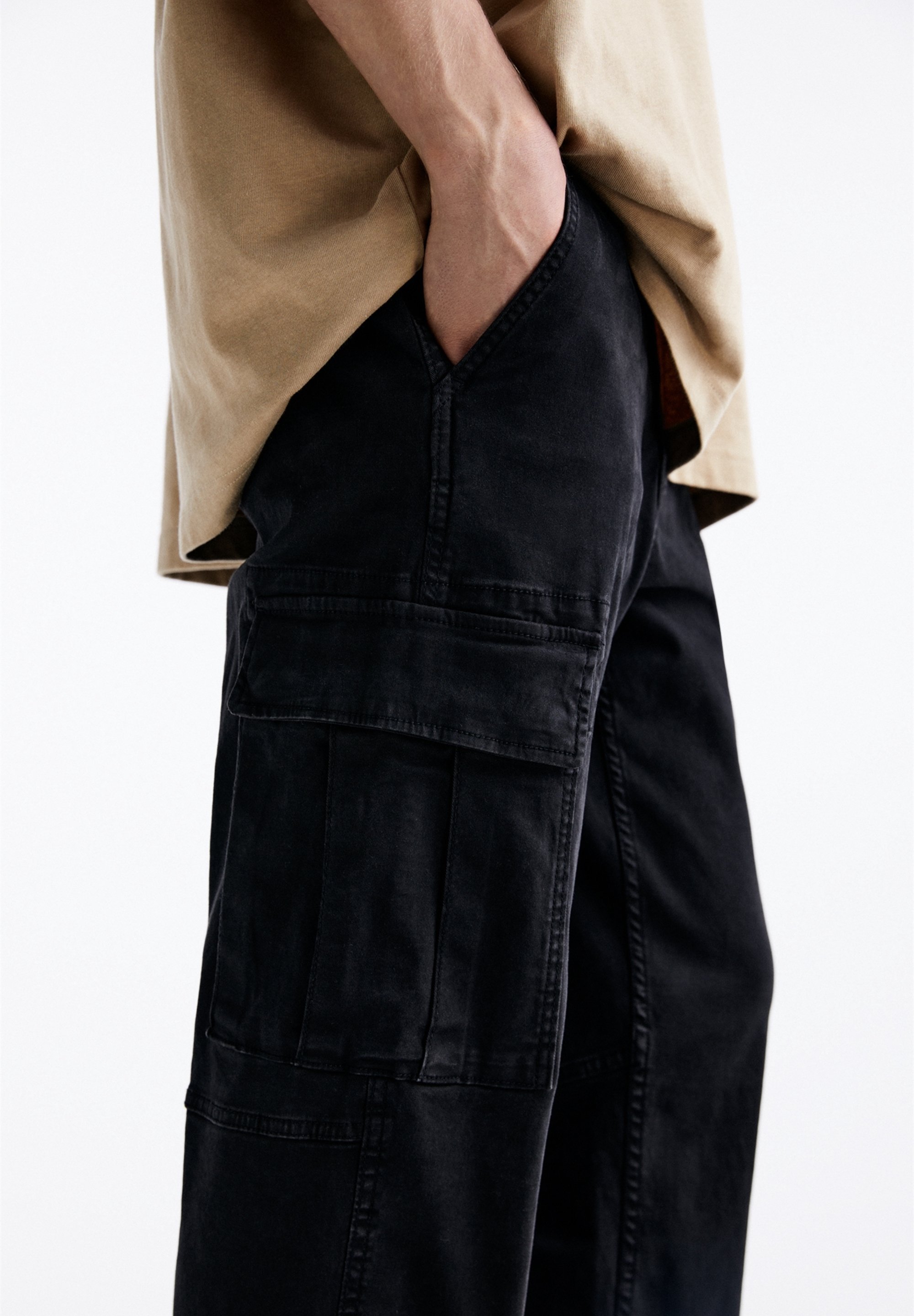 Pantalon cargo PULL&BEAR - noir