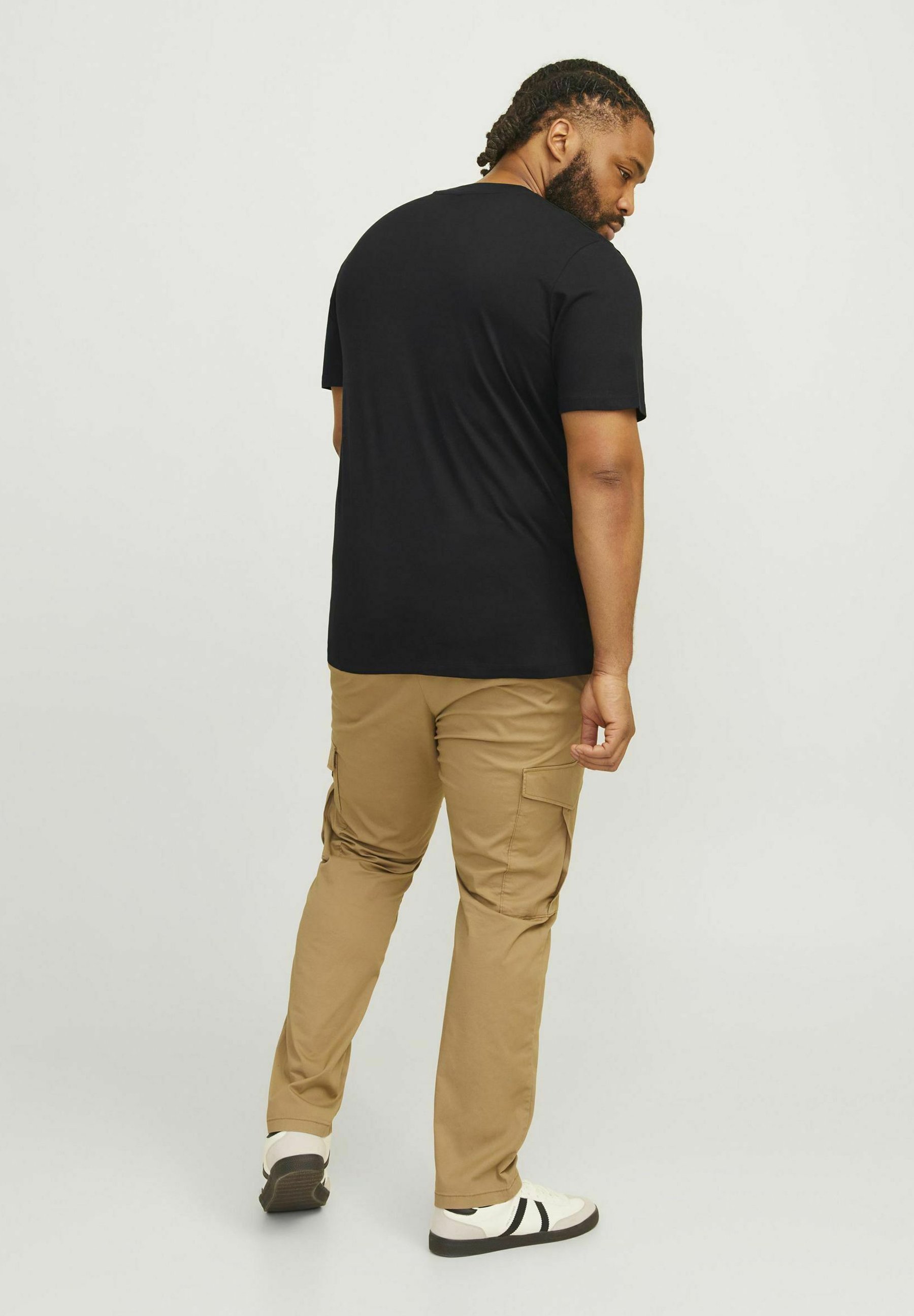 Maglietta Jack & Jones JJECALEB VARSITY TEE O NECK - T-shirt stampata - nera