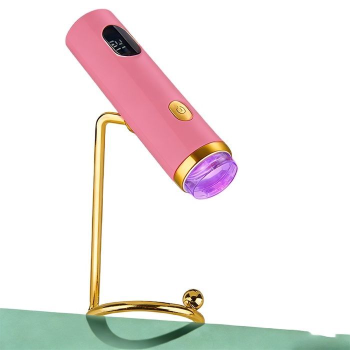 Lampe LED Manucure Portable UV pour Ongles Séchage Rapide Mini Appareil Polymérisation Vernis Gel Sans Fil Nail Art Machine rose